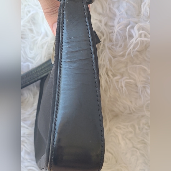 Prada Tessuto Spazzole Pochette Black Great Condition- Authentic - Picture 12 of 16